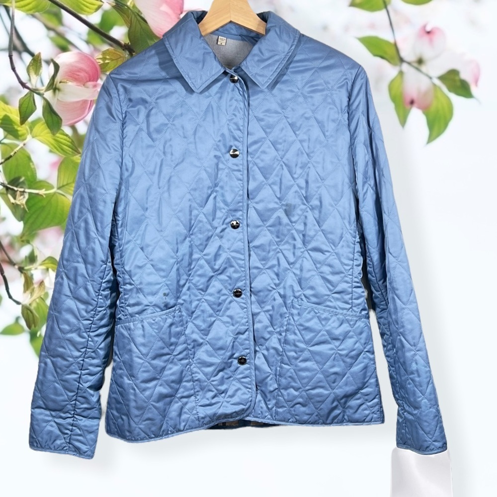 Blue Quilted Jacket With Lining - image 1